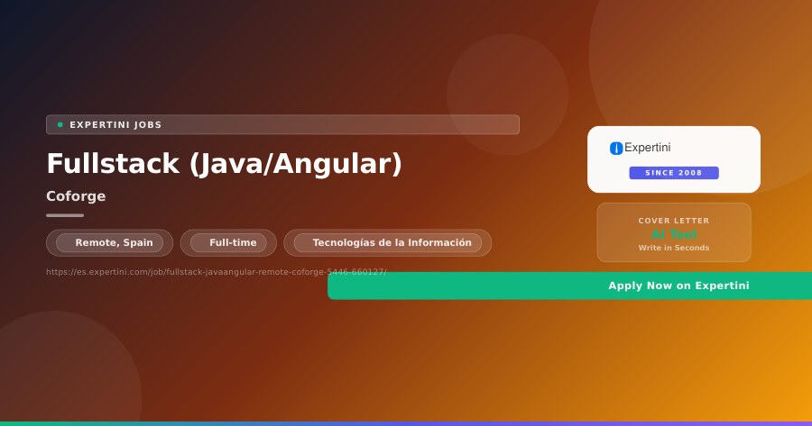 Fullstack (Java/Angular) at Coforge, Remote — Apply Now