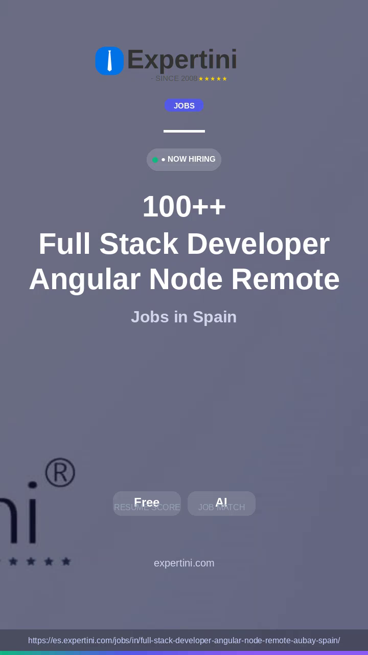 509,795+ Full Stack Developer Angular Node Remote Aubay Spain Jobs in Spain — Top Companies Hiring August 2026