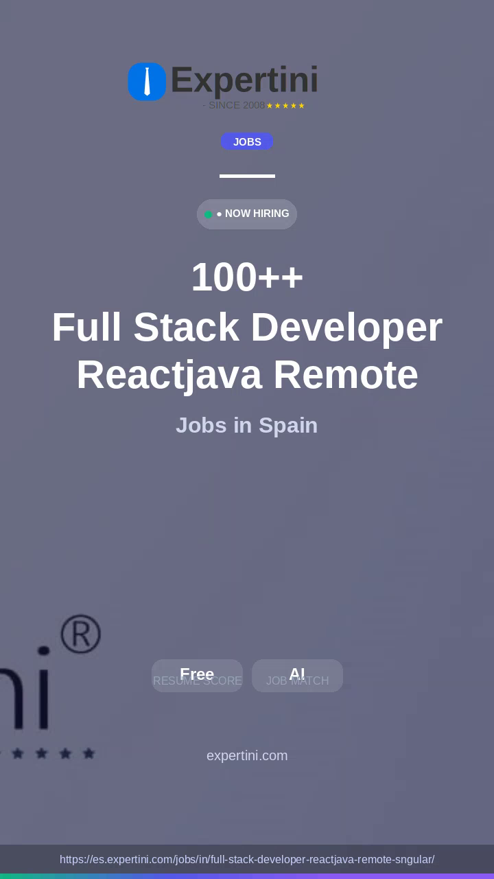 473,877+ Full Stack Developer Reactjava Remote Sngular Jobs in Spain — Top Companies Hiring August 2026
