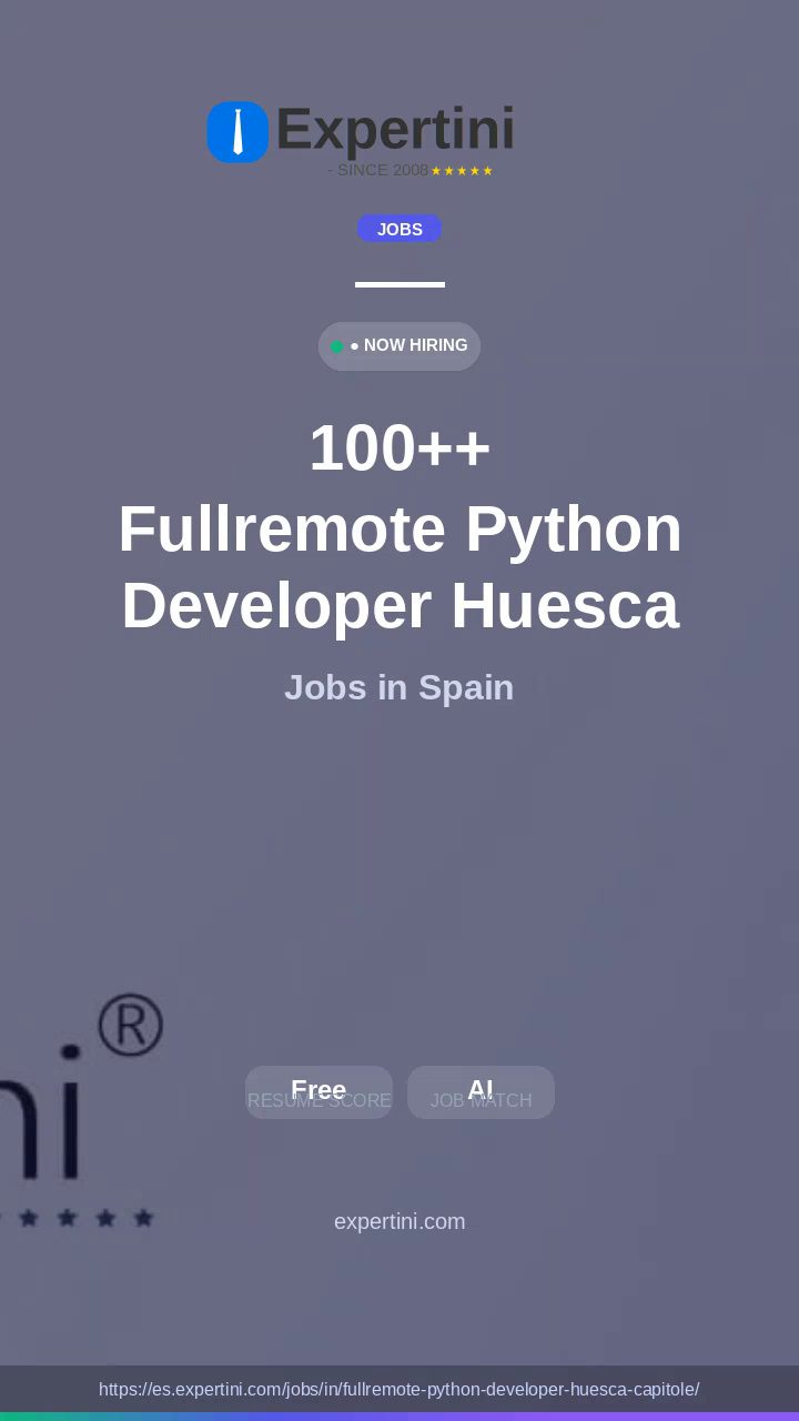 57,809+ Fullremote Python Developer Huesca Capitole Jobs in Spain — Top Companies Hiring August 2026