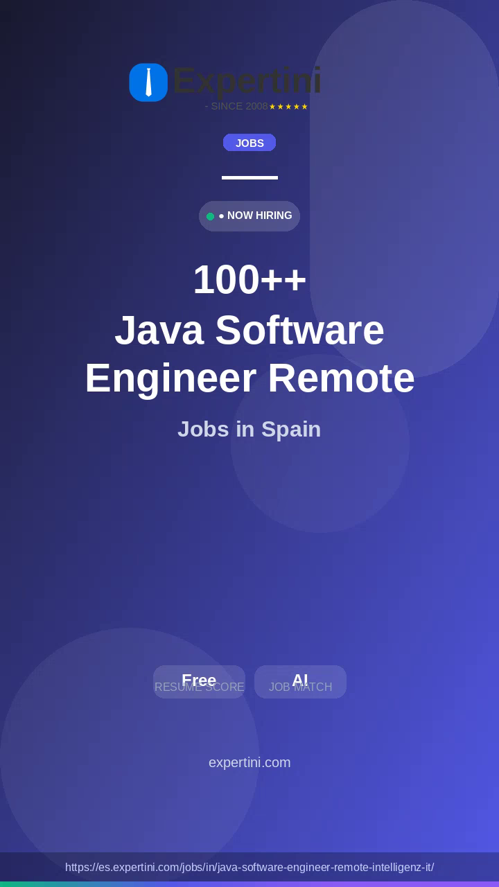 185,775+ Java Software Engineer Remote Intelligenz It Jobs in Spain — Top Companies Hiring August 2026