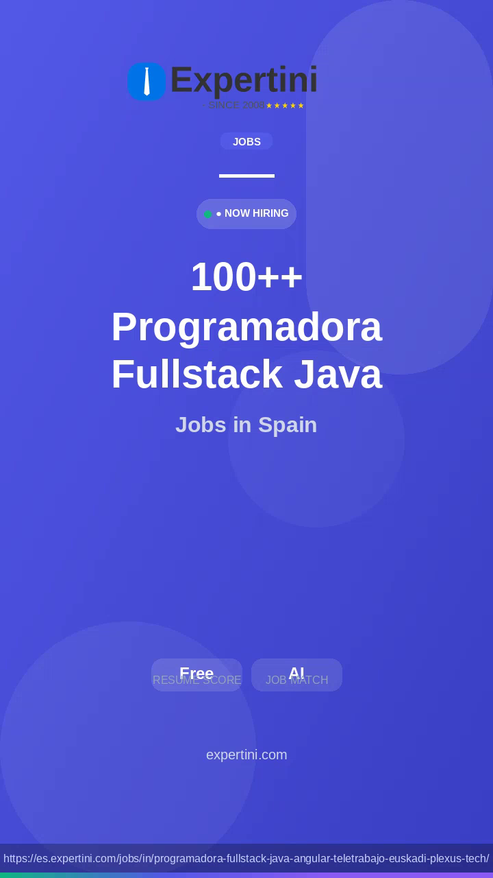 89,227+ Programadora Fullstack Java Angular Teletrabajo Euskadi Plexus Tech Jobs in Spain — Top Companies Hiring August 2026