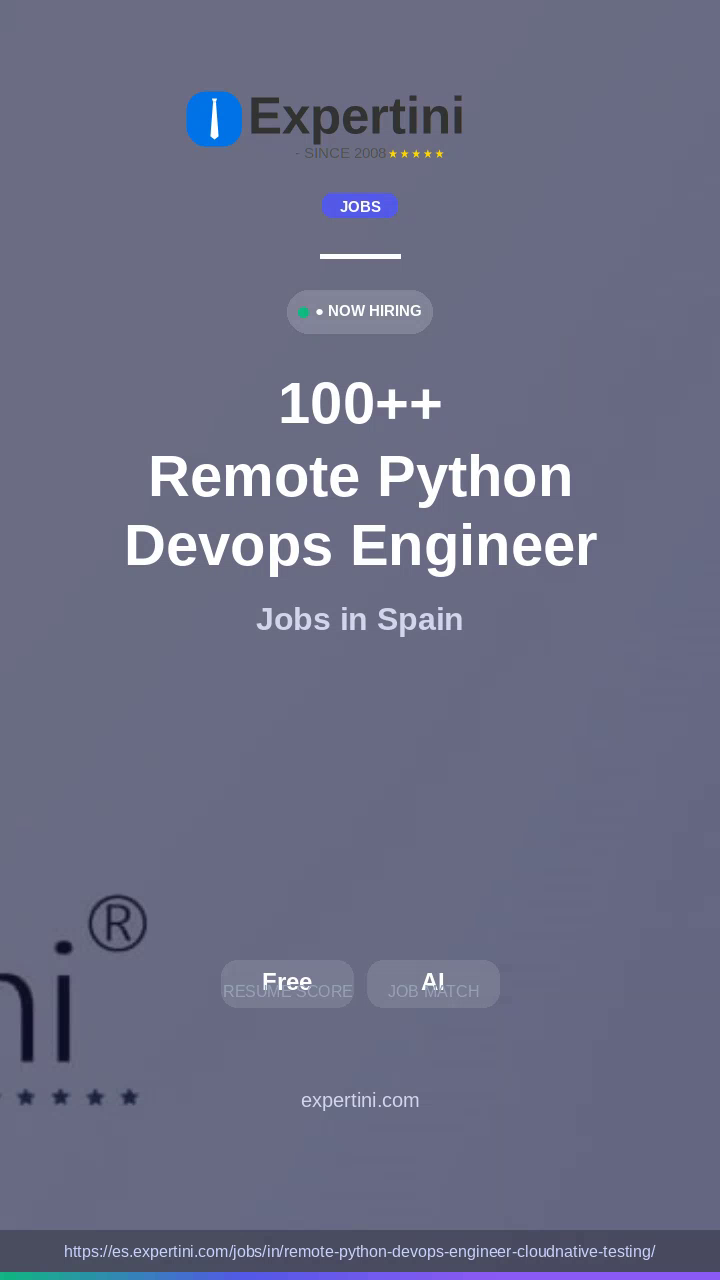 125,521+ Remote Python Devops Engineer Cloudnative Testing Jobs in Spain — Top Companies Hiring August 2026