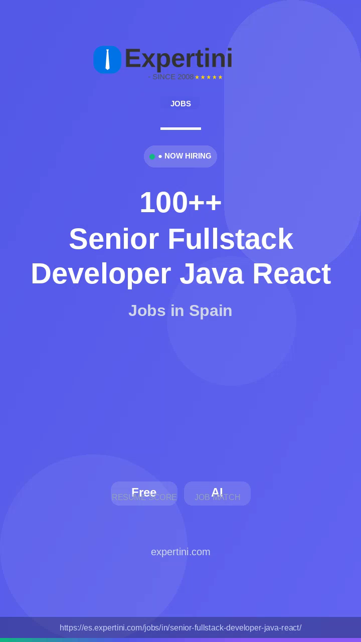 100,698+ Senior Fullstack Developer Java React Jobs in Spain — Top Companies Hiring August 2026